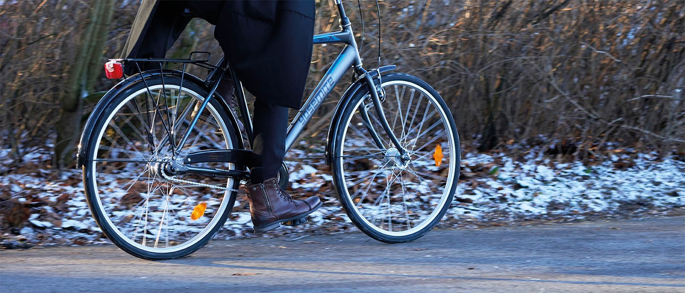 Cykel sikkert og behageligt i sne, mørke og is